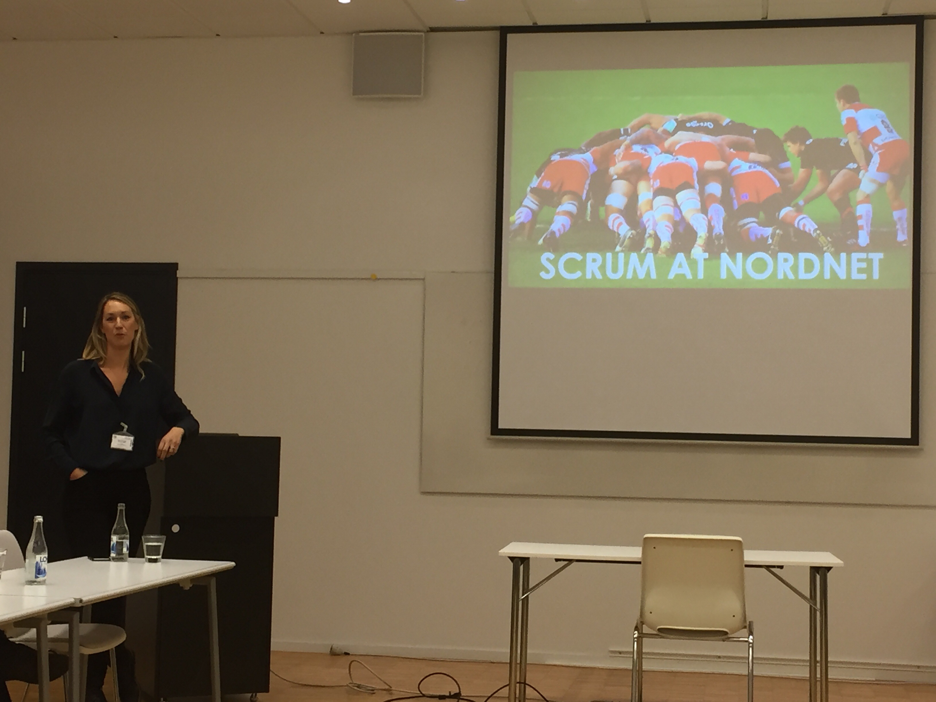 Anna Persson talking about Scrum at Nordnet.